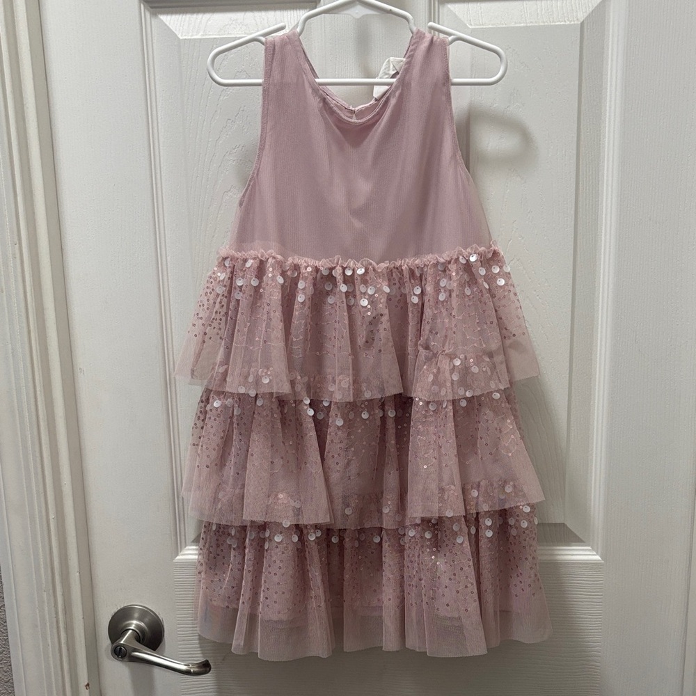 Pink Tiered Tulle Dress by H &M